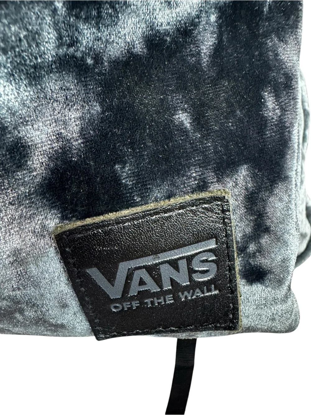 Vans Deana Backpack Grey Crushed Velvet 2 Pocket Stylish Casual Bag